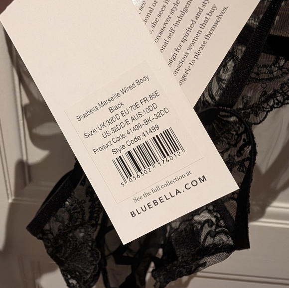 Bluebella Black Lace Bra Bodysuit - Picture 6 of 7